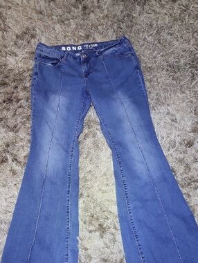 S.O.N.G. Women's Blue Fit & Flare Jeans